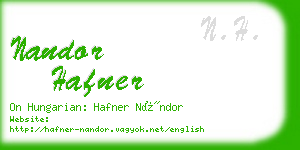 nandor hafner business card